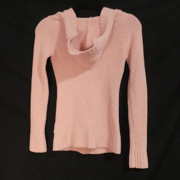 CASA NOVA - Limited Edition | medium | Pink Hooded Chenille V-Neck Sweater - Picture 3 of 15